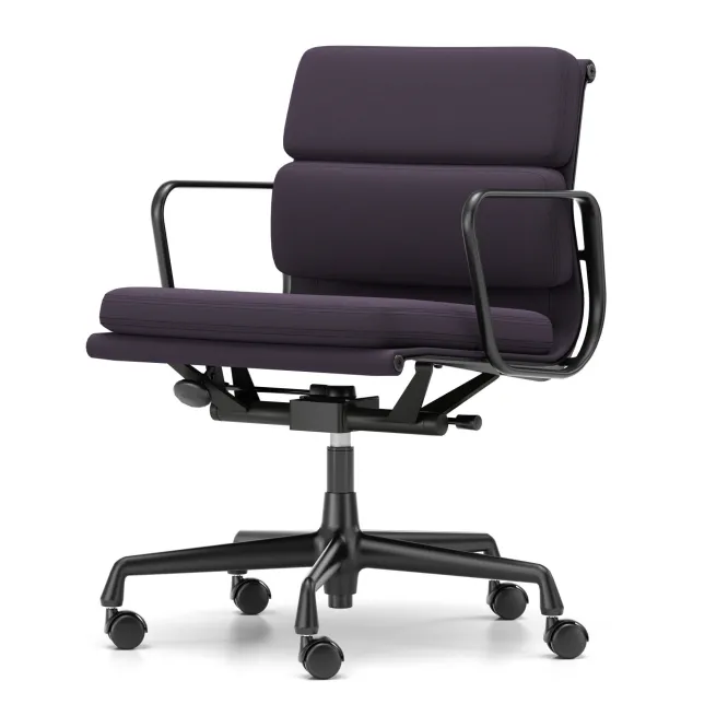 Krzesło Biurowe Soft Pad Ea 217 Tkanina Track Chestnut - Podstawa Czarna Vitra