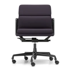 Krzesło Biurowe Soft Pad Ea 217 Tkanina Track Chestnut - Podstawa Czarna Vitra