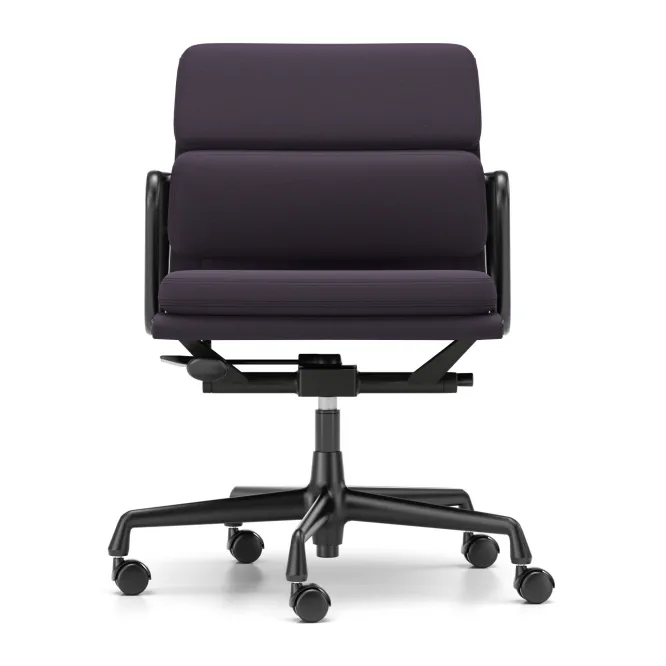 Krzesło Biurowe Soft Pad Ea 217 Tkanina Track Chestnut - Podstawa Czarna Vitra