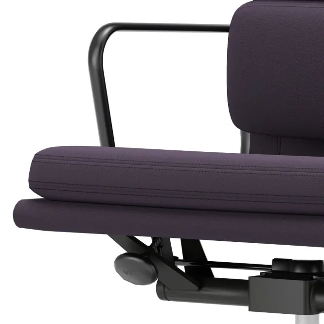 Krzesło Biurowe Soft Pad Ea 217 Tkanina Track Chestnut - Podstawa Czarna Vitra