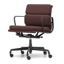 Krzesło Biurowe Soft Pad Ea 217 Tkanina Track Dark Red - Podstawa Czarna Vitra