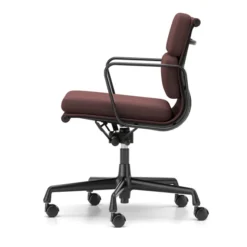 Krzesło Biurowe Soft Pad Ea 217 Tkanina Track Dark Red - Podstawa Czarna Vitra