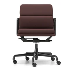 Krzesło Biurowe Soft Pad Ea 217 Tkanina Track Dark Red - Podstawa Czarna Vitra