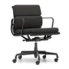 Krzesło Biurowe Soft Pad Ea 217 Tkanina Track Nero - Podstawa Czarna Vitra
