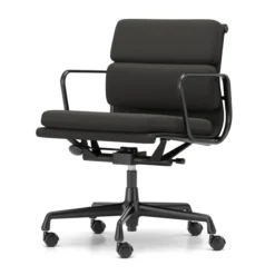 Krzesło Biurowe Soft Pad Ea 217 Tkanina Track Nero - Podstawa Czarna Vitra