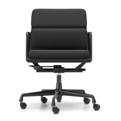 Krzesło Biurowe Soft Pad Ea 217 Tkanina Track Nero - Podstawa Czarna Vitra