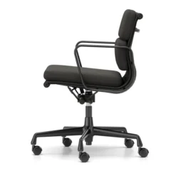 Krzesło Biurowe Soft Pad Ea 217 Tkanina Track Nero - Podstawa Czarna Vitra