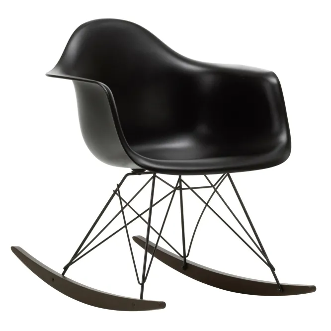 Krzesło Bujane Eames Rar Czarne - Grafitowa Podstawa Vitra