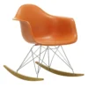 Krzesło Bujane Eames Rar Pomarańczowe - Chromowana Podstawa Vitra