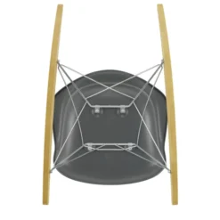 Krzesło Bujane Eames Rar Szare - Chromowana Podstawa Vitra