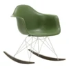 Krzesło Bujane Eames Rar Zielone - Biała Podstawa Vitra