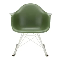 Krzesło Bujane Eames Rar Zielone - Biała Podstawa Vitra