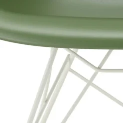 Krzesło Bujane Eames Rar Zielone - Biała Podstawa Vitra