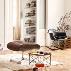 Krzesło Bujane Eames Rar Zielone - Biała Podstawa Vitra