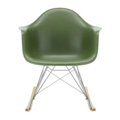 Krzesło Bujane Eames Rar Zielone - Chromowana Podstawa Vitra