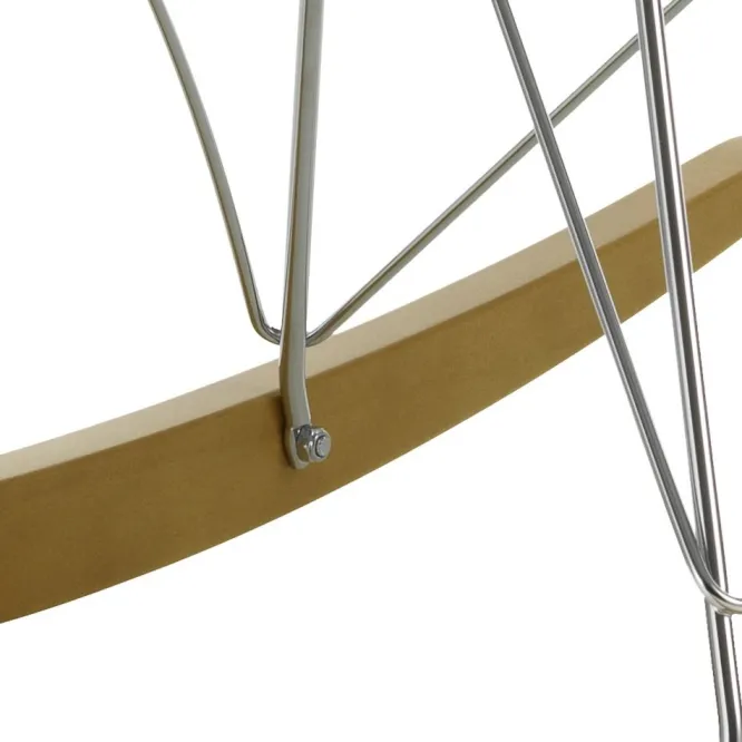 Krzesło Bujane Eames Rar Zielone - Chromowana Podstawa Vitra