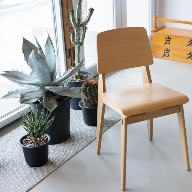 Krzesło Chaise Tout Bois Naturalny Dąb Vitra