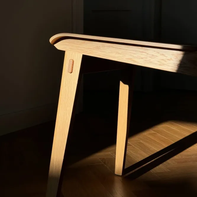 Krzesło Chaise Tout Bois Naturalny Dąb Vitra