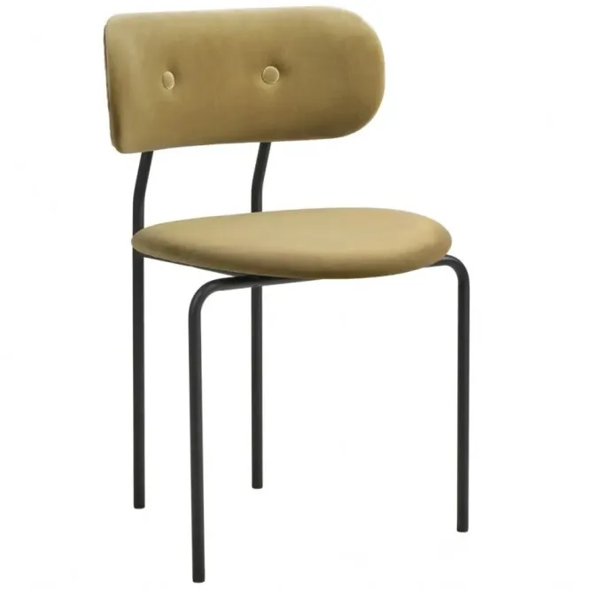 Krzesło Coco Velvet Grey Green Gubi