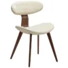 Krzesło Comforta Tkanina Bouclé Frosted Almond - Nogi Orzech