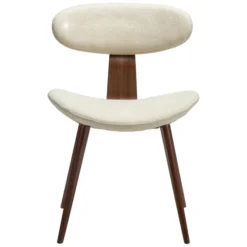 Krzesło Comforta Tkanina Bouclé Frosted Almond - Nogi Orzech