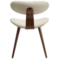 Krzesło Comforta Tkanina Bouclé Frosted Almond - Nogi Orzech