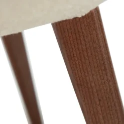 Krzesło Comforta Tkanina Bouclé Frosted Almond - Nogi Orzech