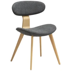 Krzesło Comforta Tkanina Bouclé Pebble Grey - Nogi Dąb Bielony