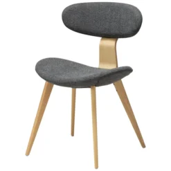 Krzesło Comforta Tkanina Bouclé Pebble Grey - Nogi Dąb Bielony