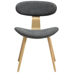 Krzesło Comforta Tkanina Bouclé Pebble Grey - Nogi Dąb Bielony