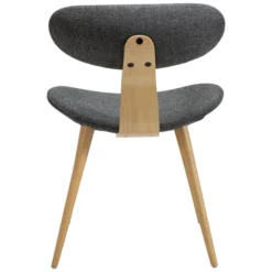Krzesło Comforta Tkanina Bouclé Pebble Grey - Nogi Dąb Bielony