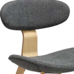 Krzesło Comforta Tkanina Bouclé Pebble Grey - Nogi Dąb Bielony