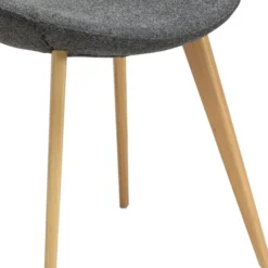 Krzesło Comforta Tkanina Bouclé Pebble Grey - Nogi Dąb Bielony