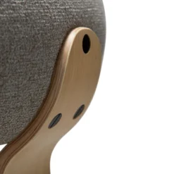 Krzesło Comforta Tkanina Bouclé Pebble Earth - Nogi Dąb Bielony