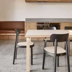 Krzesło 118 Czarne Wyplatane Thonet