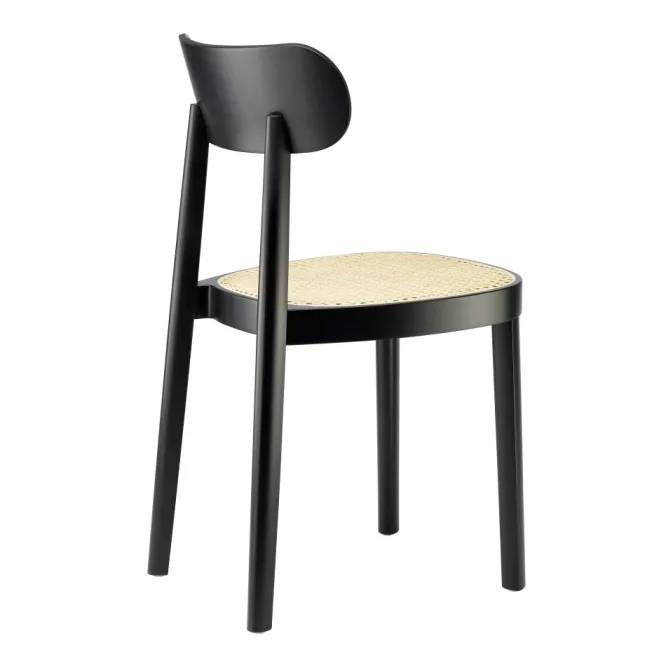 Krzesło 118 Czarne Wyplatane Thonet