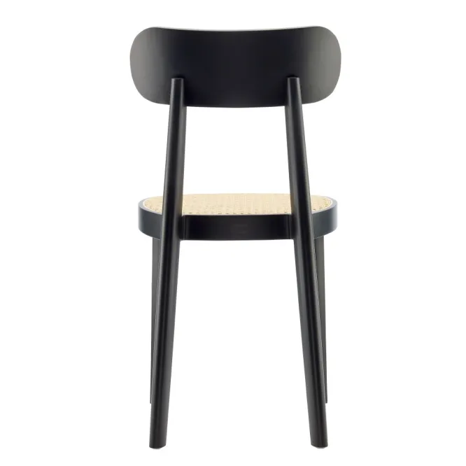 Krzesło 118 Czarne Wyplatane Thonet