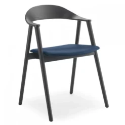 Krzesło Drewniane Caro Tapicerowane Navy Blue