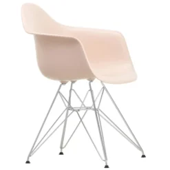 Krzesło Eames Plastic Chairs Re Dar Różowe - Chromowana Podstawa Vitra