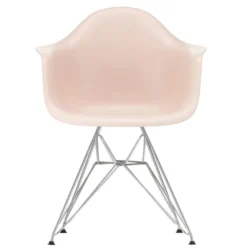 Krzesło Eames Plastic Chairs Re Dar Różowe - Chromowana Podstawa Vitra