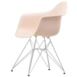 Krzesło Eames Plastic Chairs Re Dar Różowe - Chromowana Podstawa Vitra