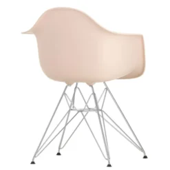 Krzesło Eames Plastic Chairs Re Dar Różowe - Chromowana Podstawa Vitra