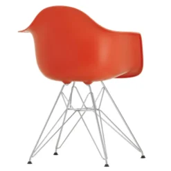 Krzesło Eames Plastic Chairs Re Dar Czerwone - Chromowana Podstawa Vitra