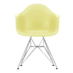 Krzesło Eames Plastic Chairs Re Dar Żółte - Chromowana Podstawa Vitra