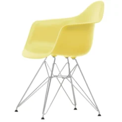 Krzesło Eames Plastic Chairs Re Dar Żółte - Chromowana Podstawa Vitra