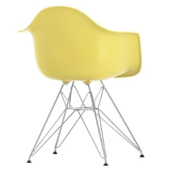Krzesło Eames Plastic Chairs Re Dar Żółte - Chromowana Podstawa Vitra