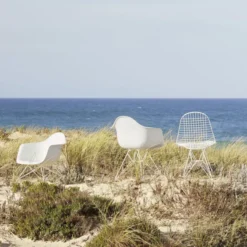Krzesło Eames Plastic Chairs Re Dar Żółte - Chromowana Podstawa Vitra