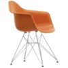 Krzesło Eames Plastic Chairs Re Dar Pomarańczowe - Chromowana Podstawa Vitra