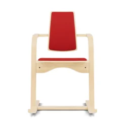 Krzesło Ergonomiczne Actulum Czerwone, Naturalne Drewno Varier
