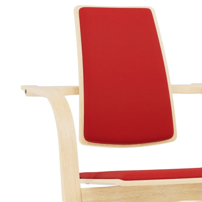 Krzesło Ergonomiczne Actulum Czerwone, Naturalne Drewno Varier